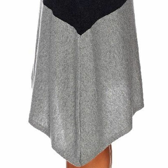 Sweater Dress H by Halston Heritage Black Gray Size XS Asymmetrical 3/4 Sleeve - Picture 3 of 5